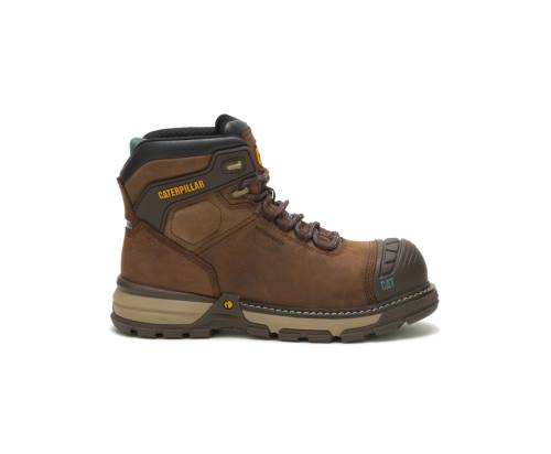 Caterpillar CAT Excavator Superlite Waterproof Thinsulate™ Carbon Composite Toe Women's Work Boots Dark Brown | CAT-743KO