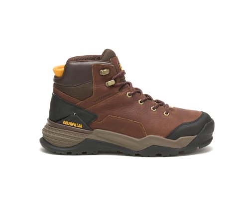 Caterpillar CAT Provoke Mid Waterproof Men's Work Boots Copper | CAT-317ZM