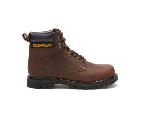 Caterpillar CAT Second Shift Men's Work Boots Dark Brown | CAT-574UY