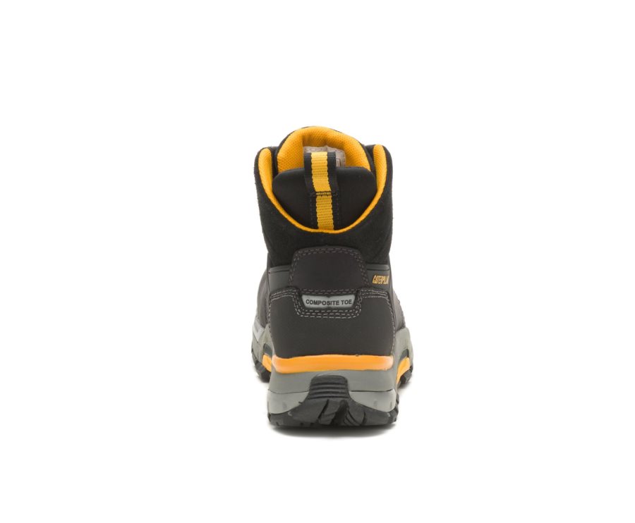 Caterpillar CAT CAT EDGE Waterproof Nano Toe Men's Work Boots Black | CAT-852IB
