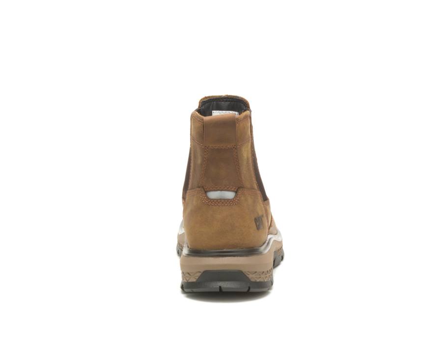 Caterpillar CAT Exposition Chelsea Men's Work Boots Brown | CAT-791KO